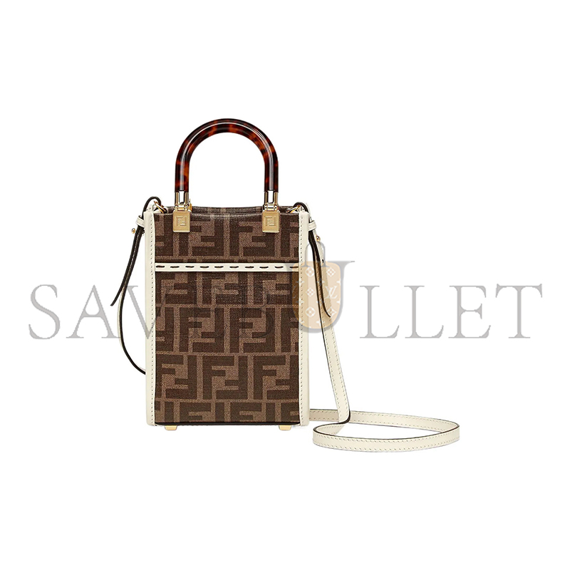 FENDI MINI SUNSHINE SHOPPER TOTE CROSSBODY BAG 8BS051AJH9F1HDV (18*13*6.5cm)